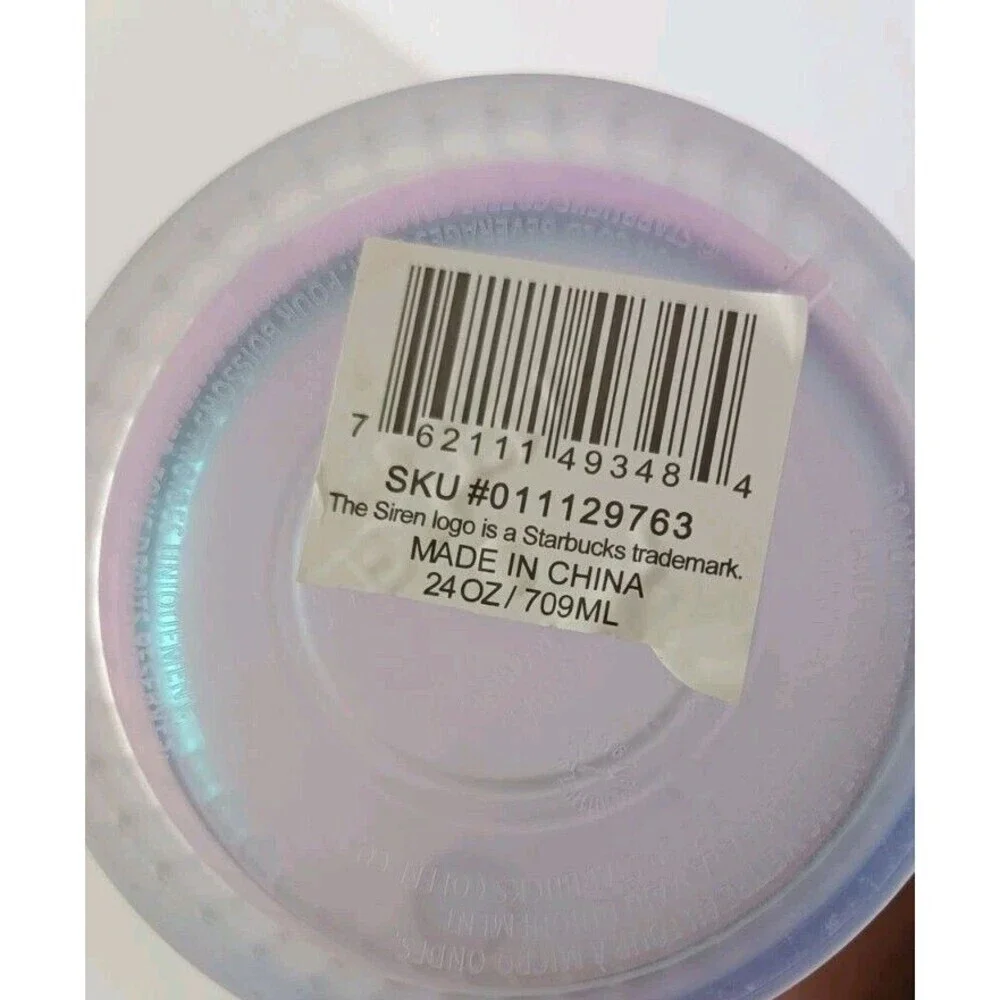 Starbucks 2020 Tumbler Iridescent Purple Disco Grid Holiday Cold Cup Venti 24oz - Picture 5 of 6